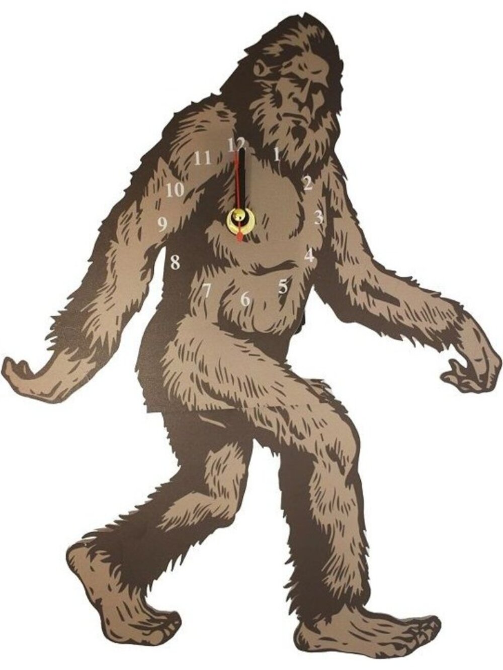 New Big Foot Swinging Legs Wall Clock Sasquatch NIB Forest Home Decor Pendulum